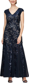 Alex Evenings Long Formal Dress 81122406 - The Dress Outlet