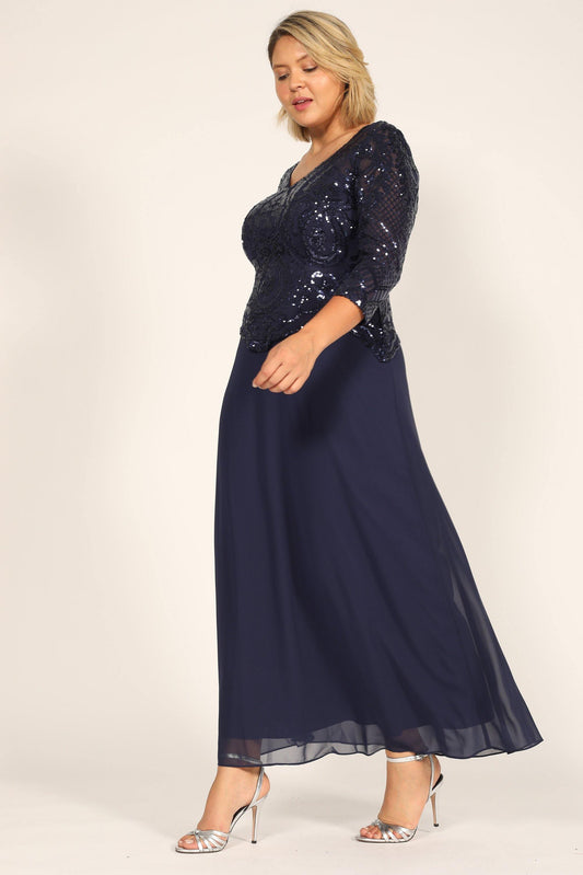 Alex Evenings Long Formal Dress 8196770 - The Dress Outlet