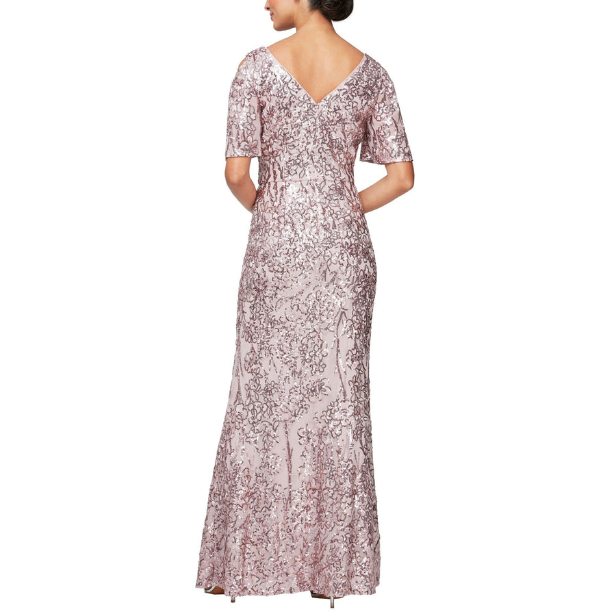Mother of the Bride Dresses Long Formal Sequins Dress Blush