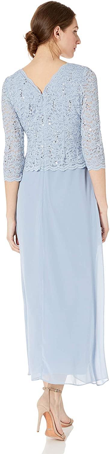 Alex Evenings Long Mother of the Bride Dress 212318 - The Dress Outlet