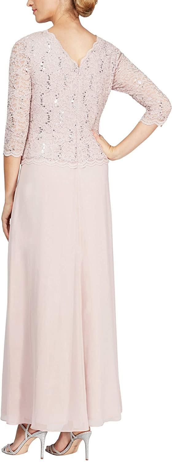 Alex Evenings Long Mother of the Bride Dress 212318 - The Dress Outlet