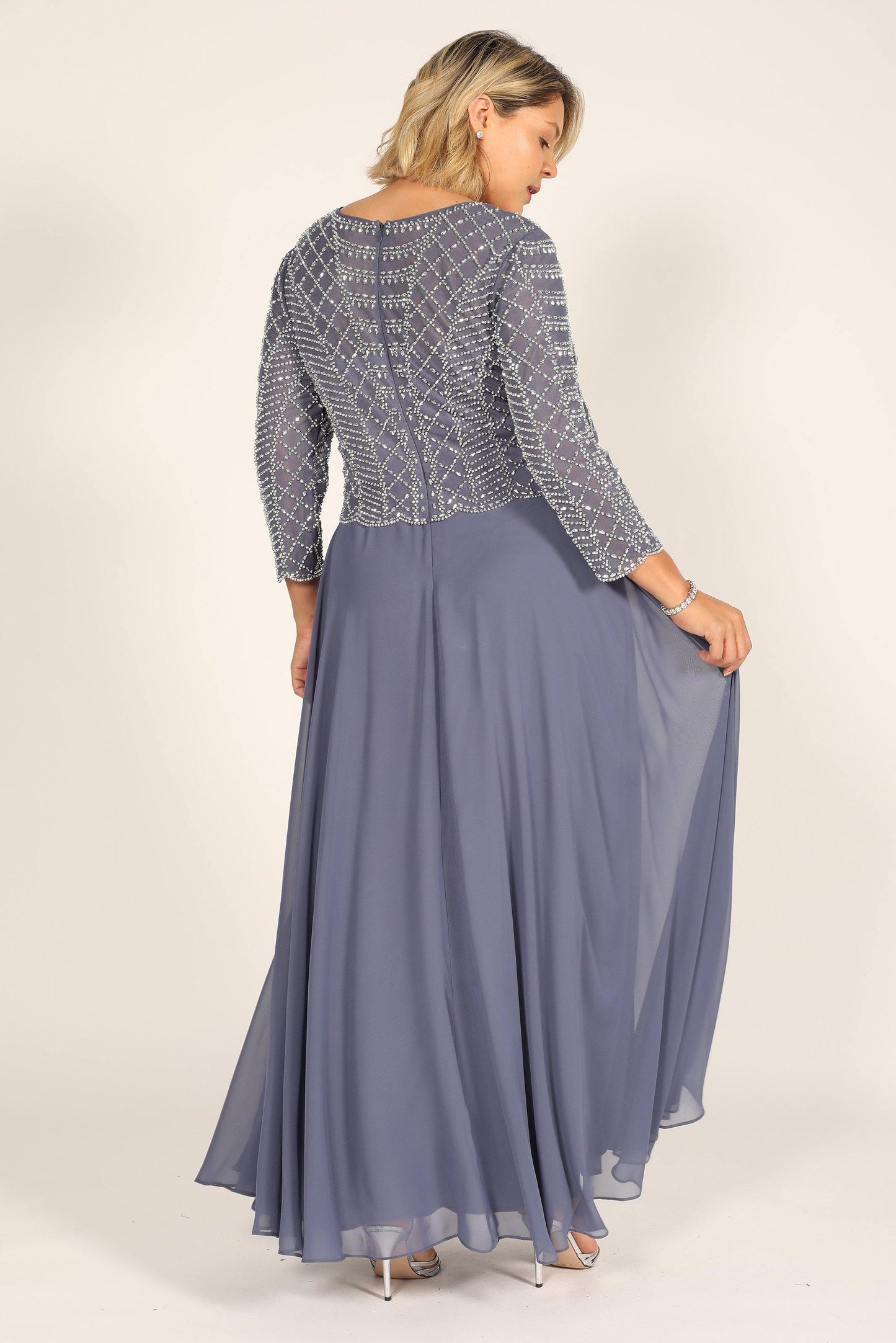 Alex Evenings Long Mother of the Bride Dress 8132943 - The Dress Outlet