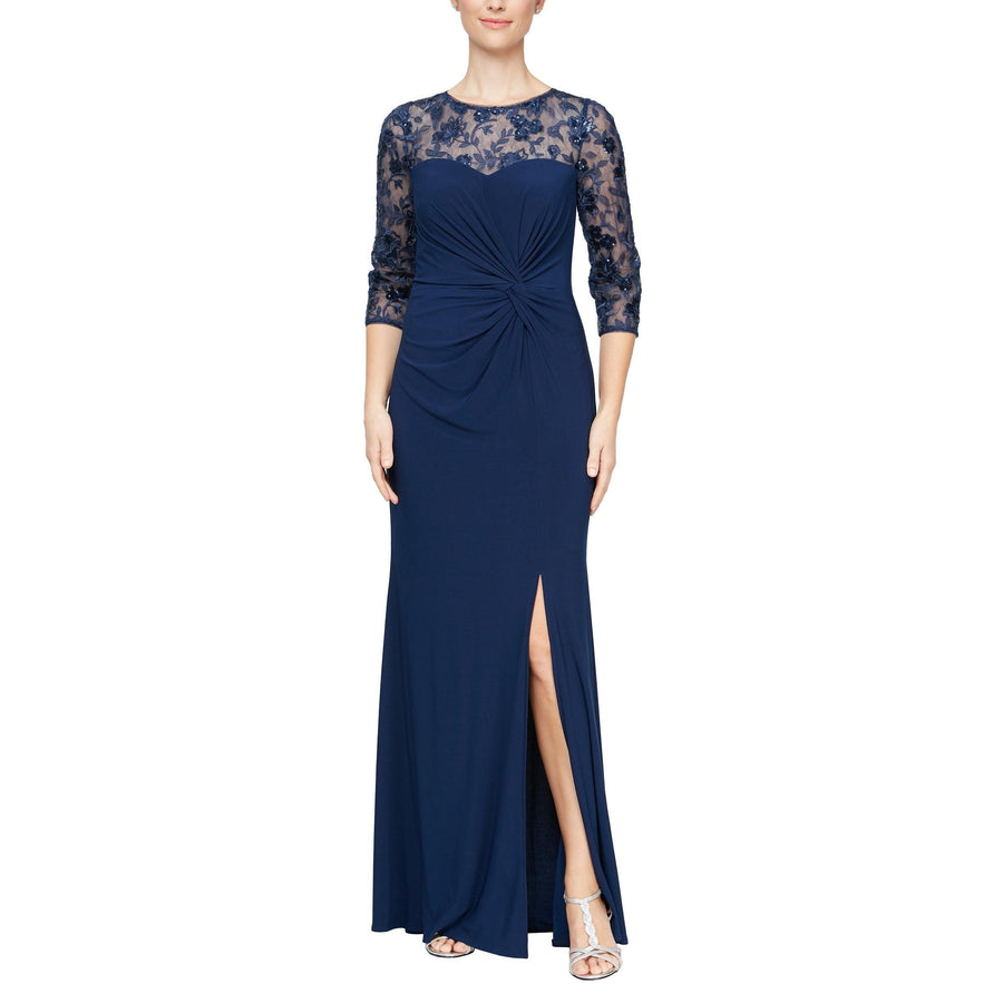 Alex Evenings Long Mother of the Bride Dress 81351605 - The Dress Outlet
