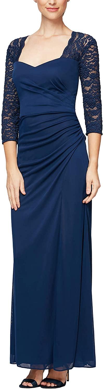 Alex Evenings Long Mother of the Bride Dress 82122363 - The Dress Outlet