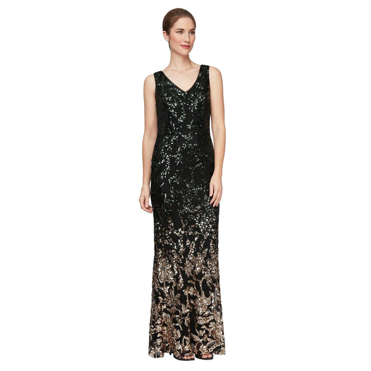 Alex Evenings Long Sleeveless Formal Dress 8196709 - The Dress Outlet