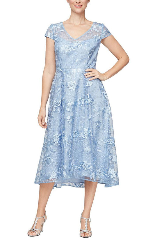 Alex Evenings Midi Length Formal Dress J1171218 - The Dress Outlet