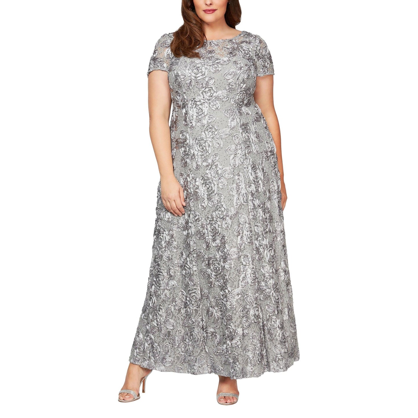 Alex Evenings Plus Size Long Formal Dress 412788 - The Dress Outlet