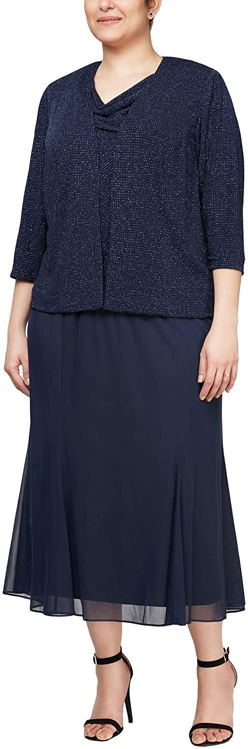 Alex Evenings Plus Size Long Formal Dress 84211554 - The Dress Outlet