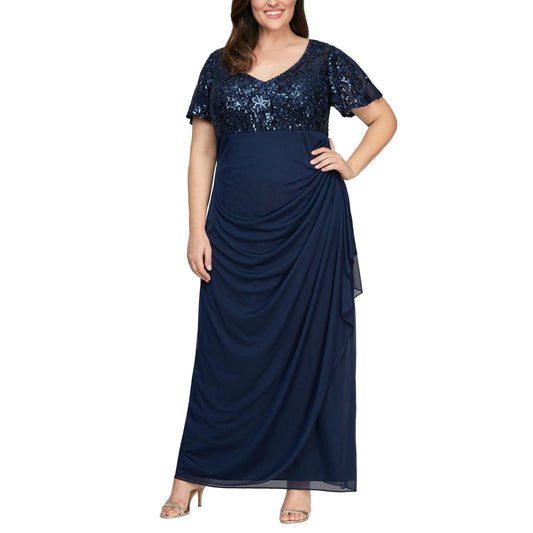 Alex Evenings Plus Size Long Formal Dress 8496771 - The Dress Outlet