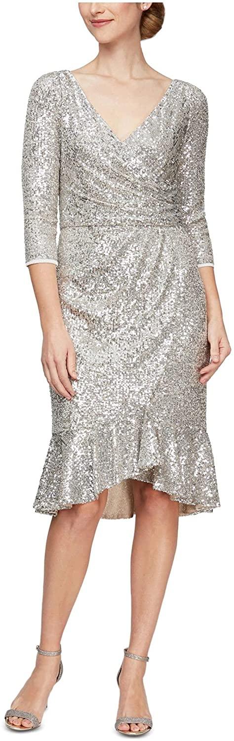 Alex Evenings Sequin Party Dress 8196692 - The Dress Outlet