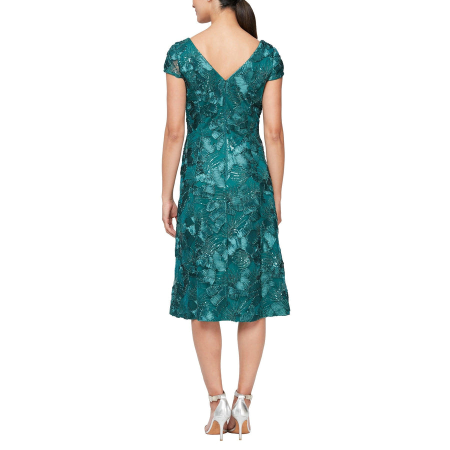 Cocktail Dresses Short Cap Sleeve Formal Dress Emerald Green