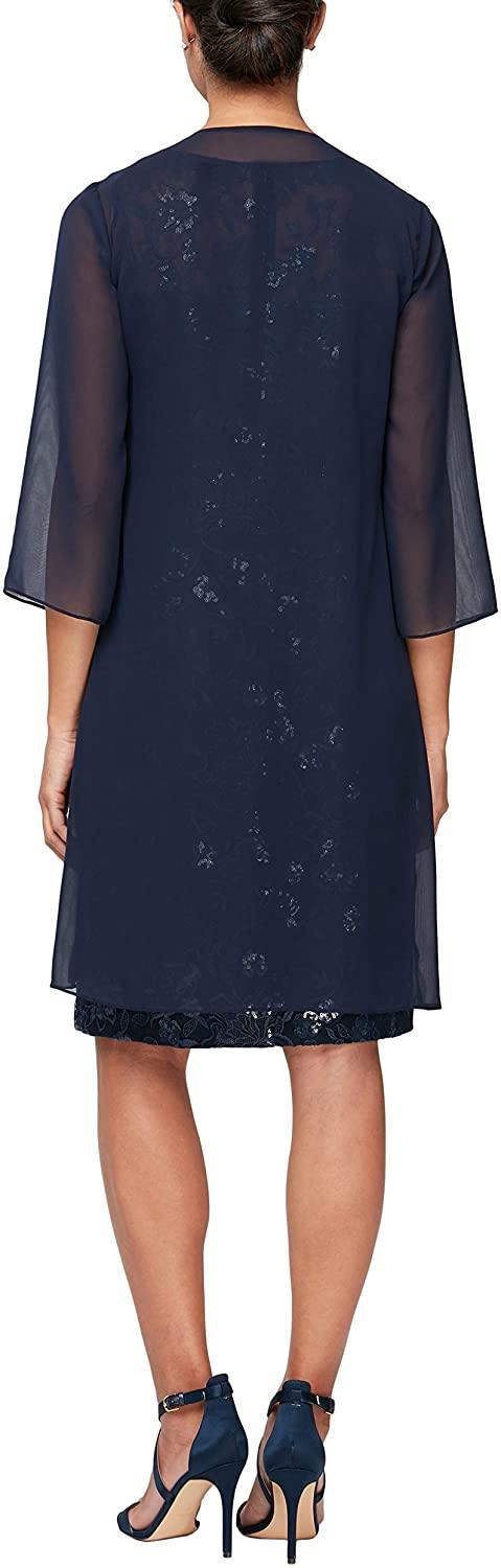 Alex Evenings Short Mother of the Bride Dress 82171013 - The Dress Outlet