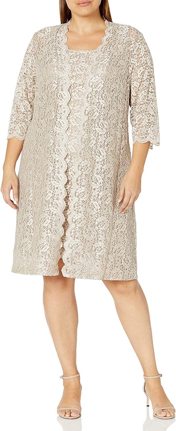 Alex Evenings Short Mother of the Bride Dress - The Dress Outlet