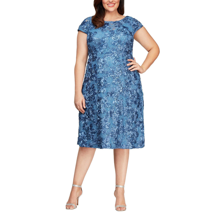 Alex Evenings Short Plus Size Lace Dress 4121570 - The Dress Outlet
