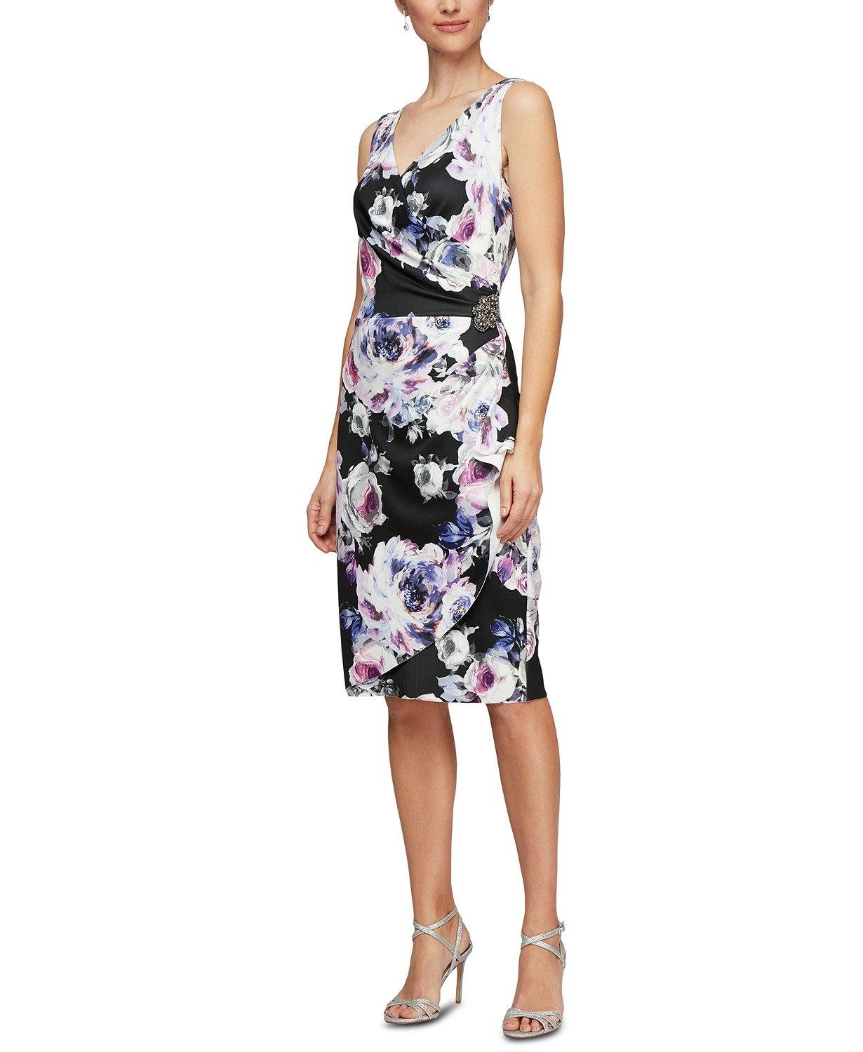 Alex Evenings Short Sleeveless Dress 8160279 - The Dress Outlet