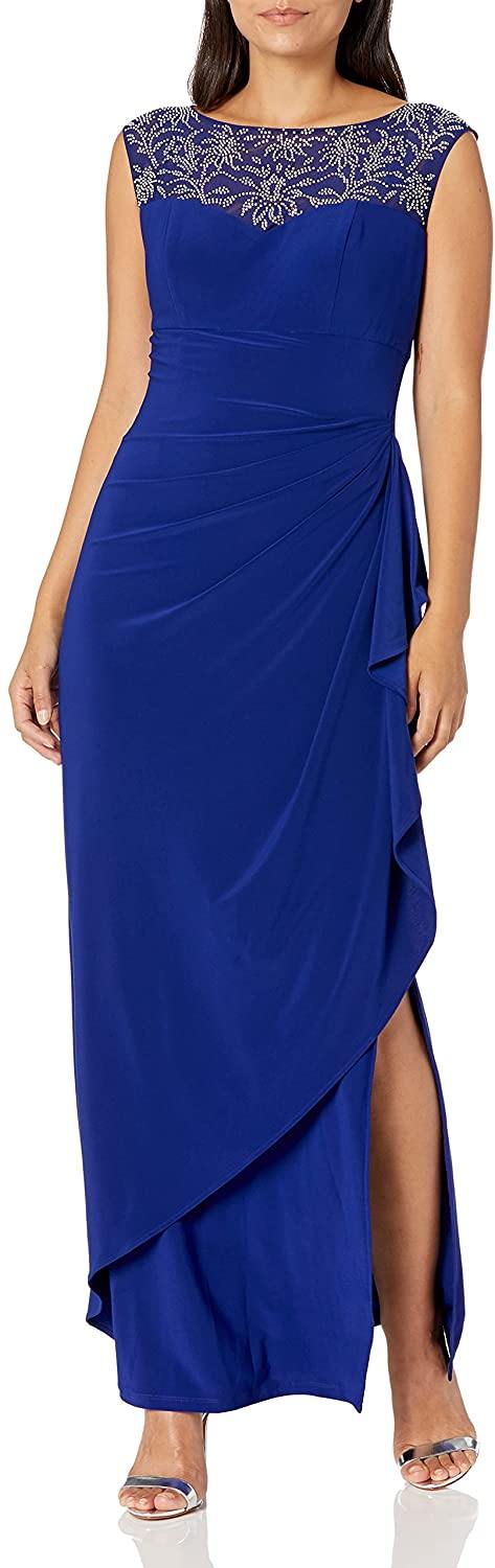 Alex Evenings Sleeveless Long Formal Dress 81351467 - The Dress Outlet