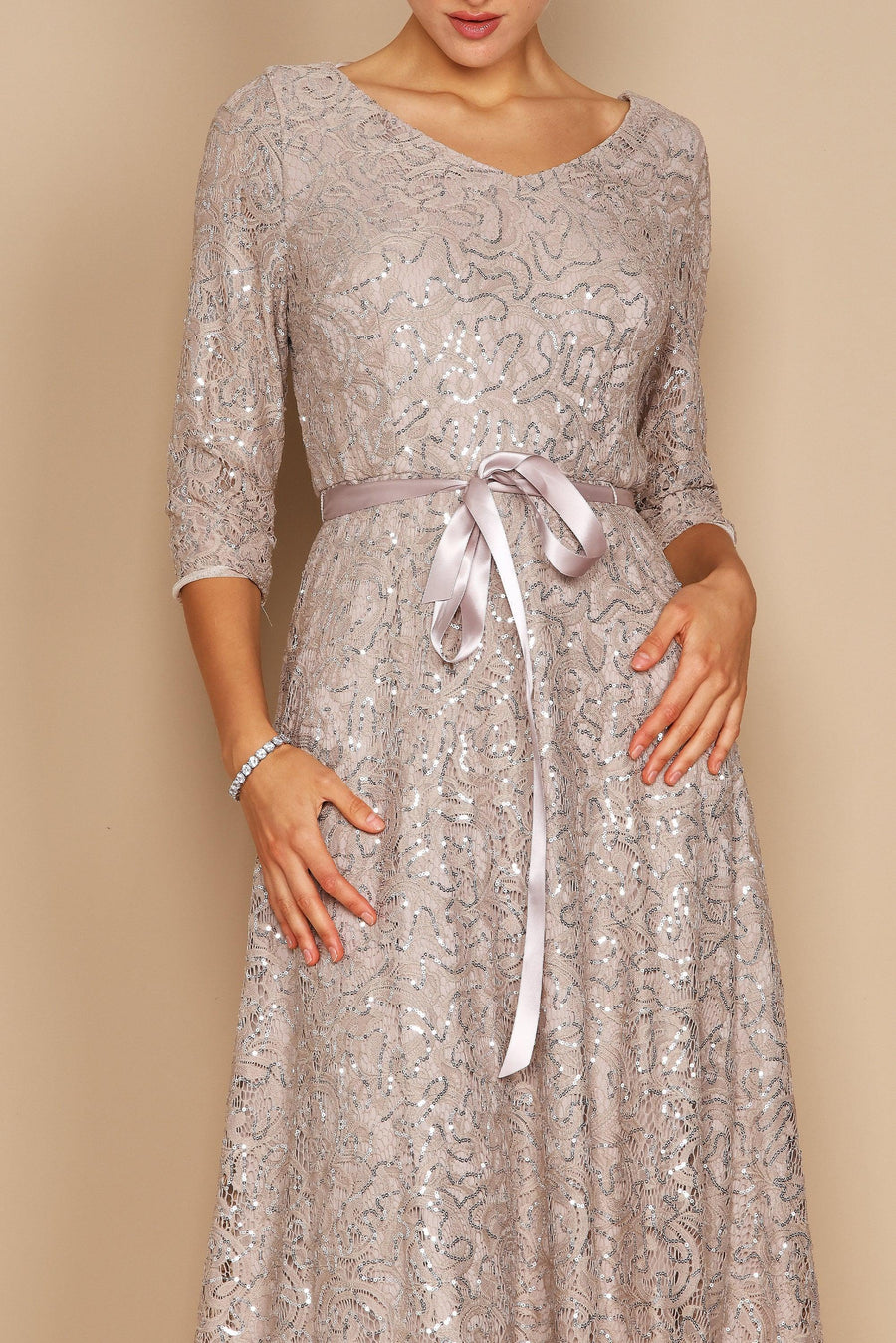 Alex Evenings Tea Length Formal Dress 81122482 - The Dress Outlet