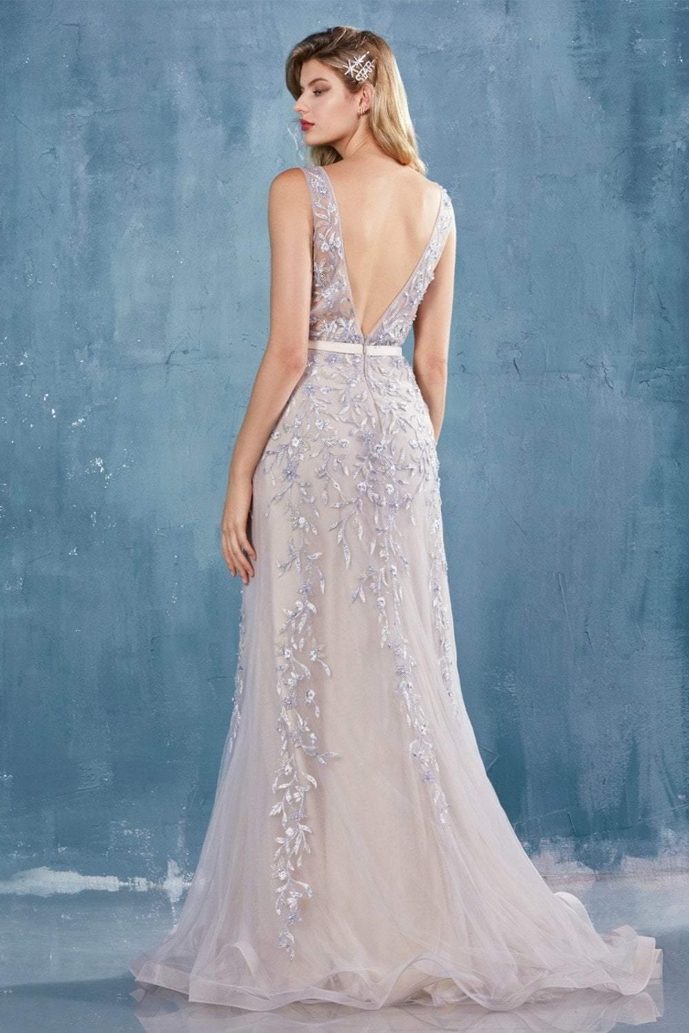 Andrea & Leo CDA0817 Sexy Long Prom Formal Dress Dusty Blue