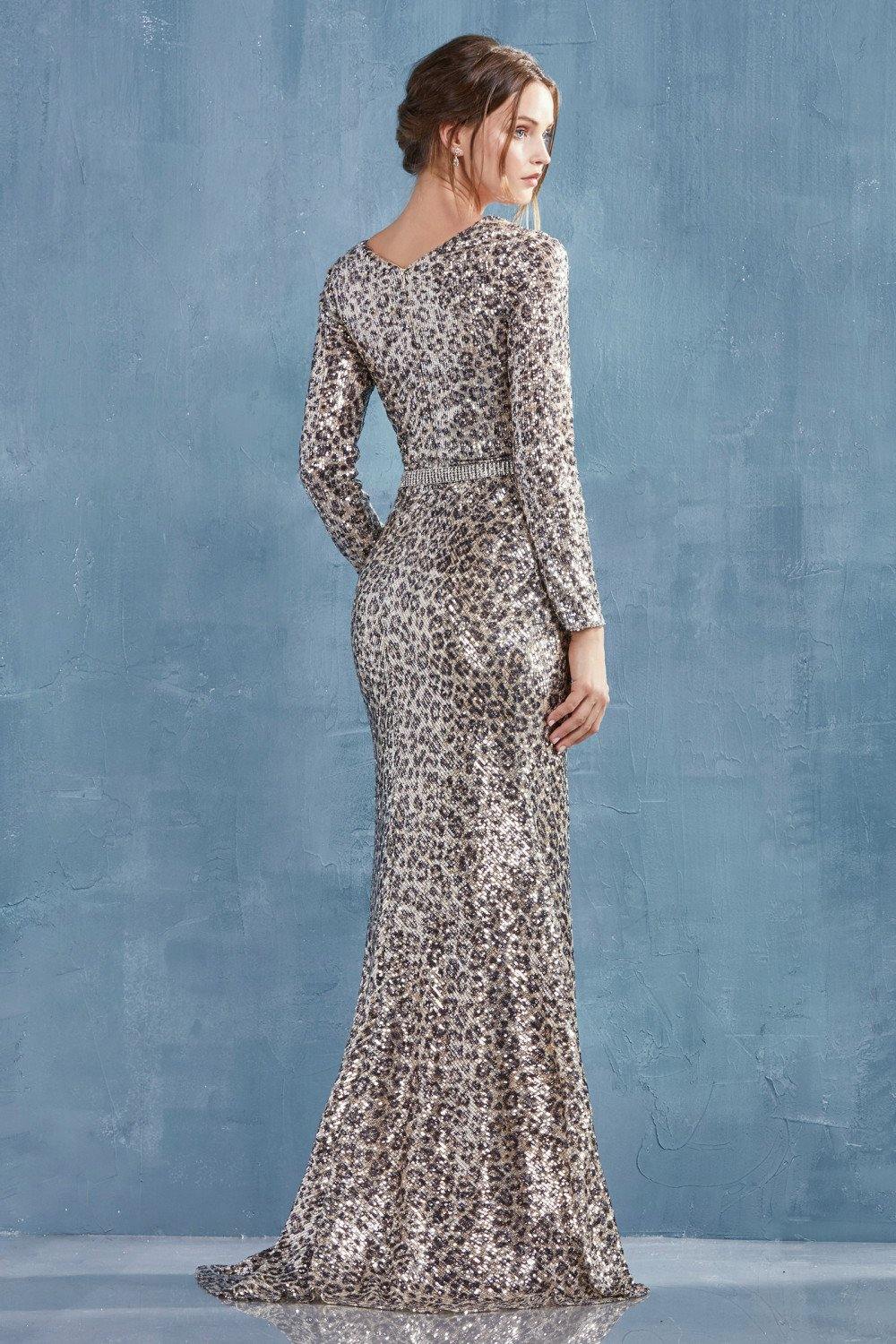 Andrea & Leo CDA0938B Leopard Prom Long Dress Leopard