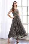 Andrea & Leo CDA0981 Long Formal Dress Prom Charcoal
