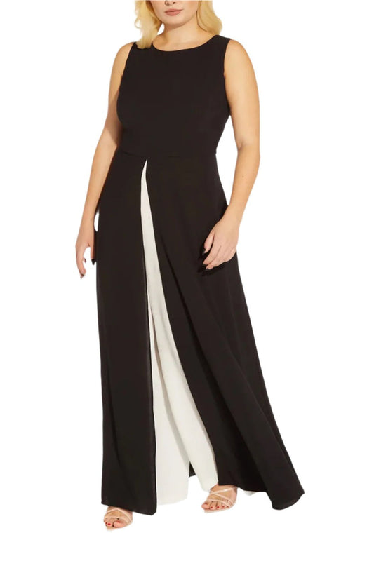 Plus Size Dresses Long Plus Size Formal Jumpsuit Black Ivory