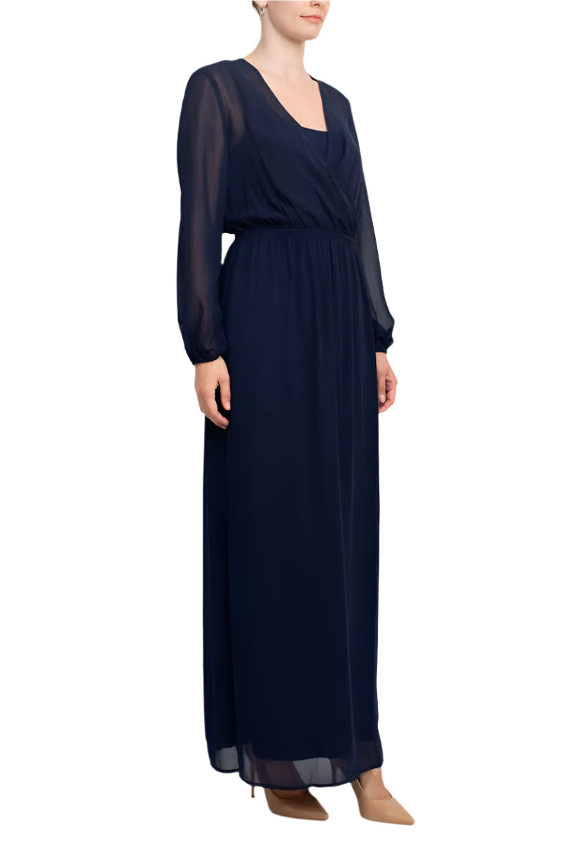 فستان سهرة رسمي بأكمام طويلة من أدريانا بابيل AP1D104303