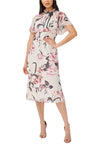 Cocktail Dresses Short Cocktail Midi Floral Dress Alabaster Multi
