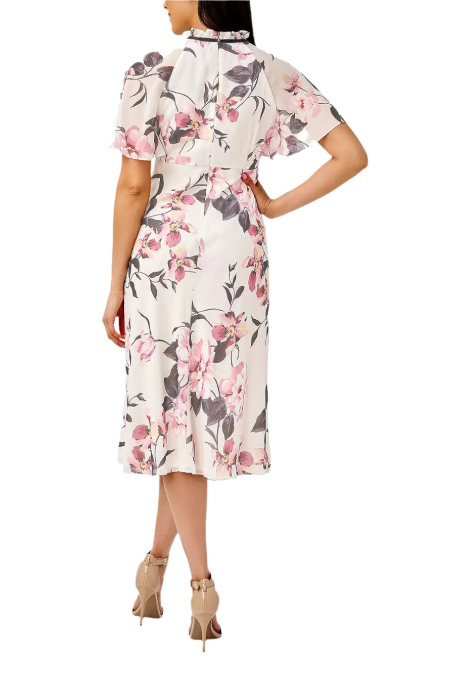 Cocktail Dresses Short Cocktail Midi Floral Dress Alabaster Multi