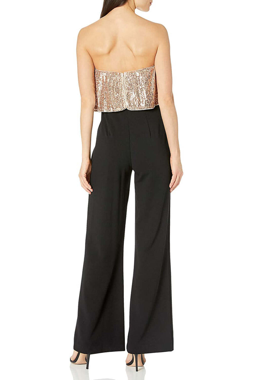 Jumpsuit Long Formal Sequin Jumpsuit Rose Gold