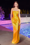 Prom Dresses Fitted Long Evening Gown Yellow