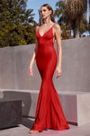 Prom Dresses Fitted Long Evening Gown Red