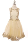 Beaded Sequin Short Flower Girl Dress - The Dress Outlet Cinderella Couture