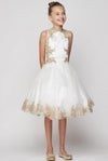 Beaded Sequin Short Flower Girl Dress - The Dress Outlet Cinderella Couture