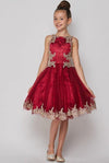 Beaded Sequin Short Flower Girl Dress - The Dress Outlet Cinderella Couture