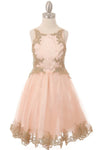 Beaded Sequin Short Flower Girl Dress - The Dress Outlet Cinderella Couture