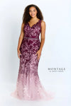 Formal Dresses Long Lace evening Formal Dress Wine Ombre