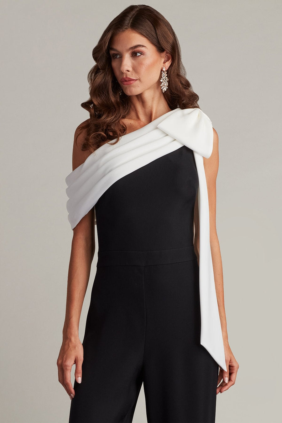 Jumpsuit Long Formal Prom Jumpsuit Black/White