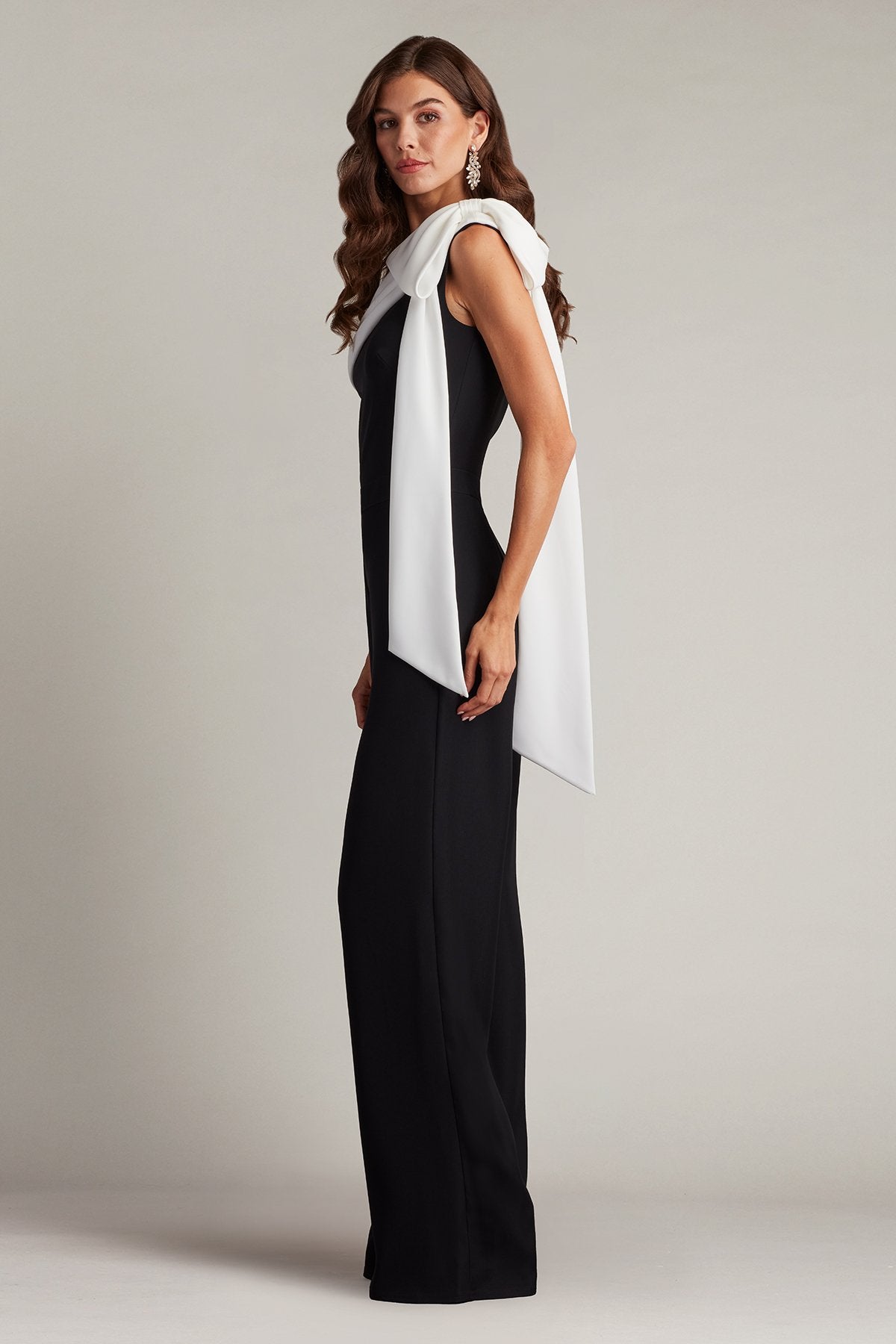 Jumpsuit Long Formal Prom Jumpsuit Black/White