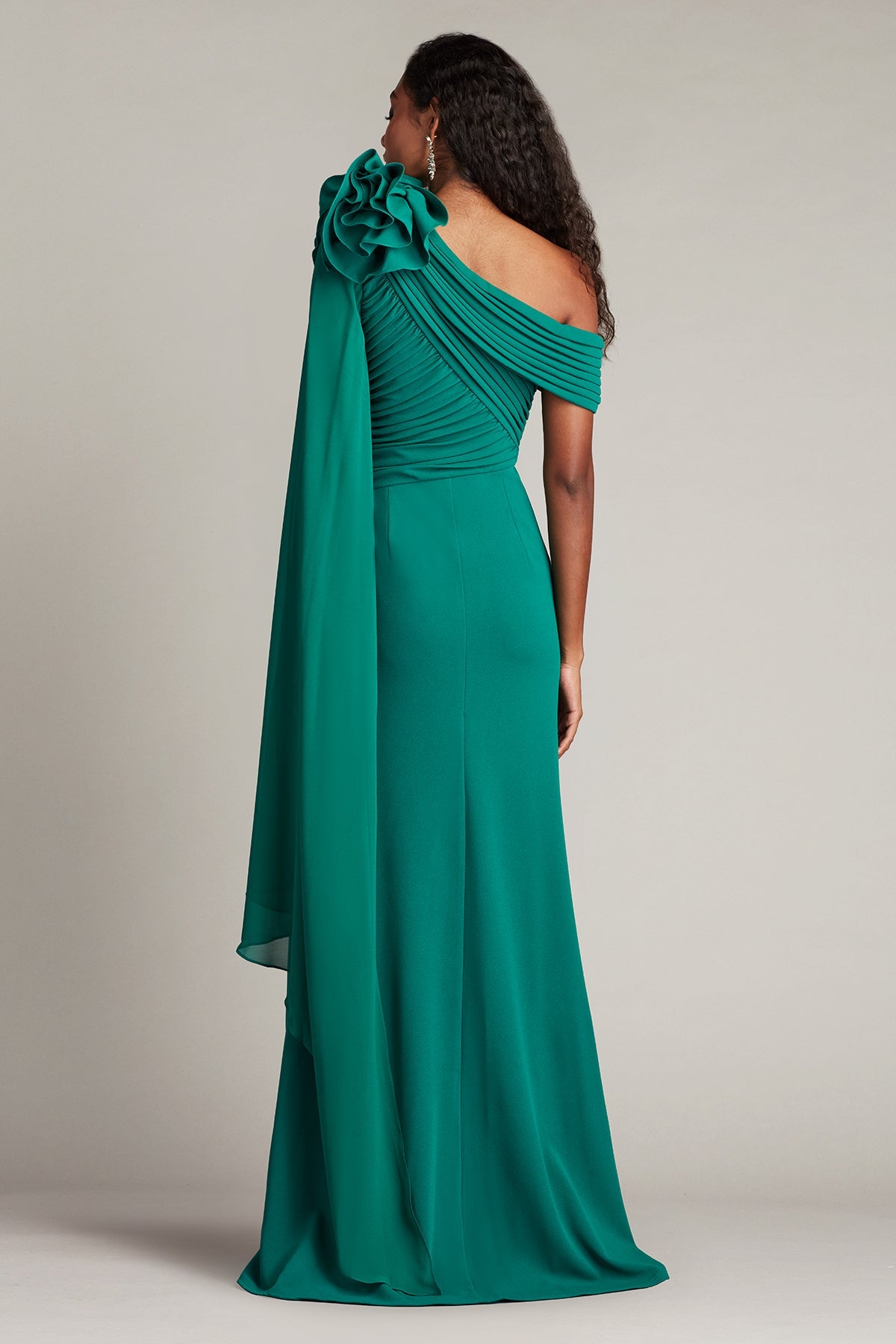 Prom Dresses Long Formal Pleated Prom Slit Dress Emerald
