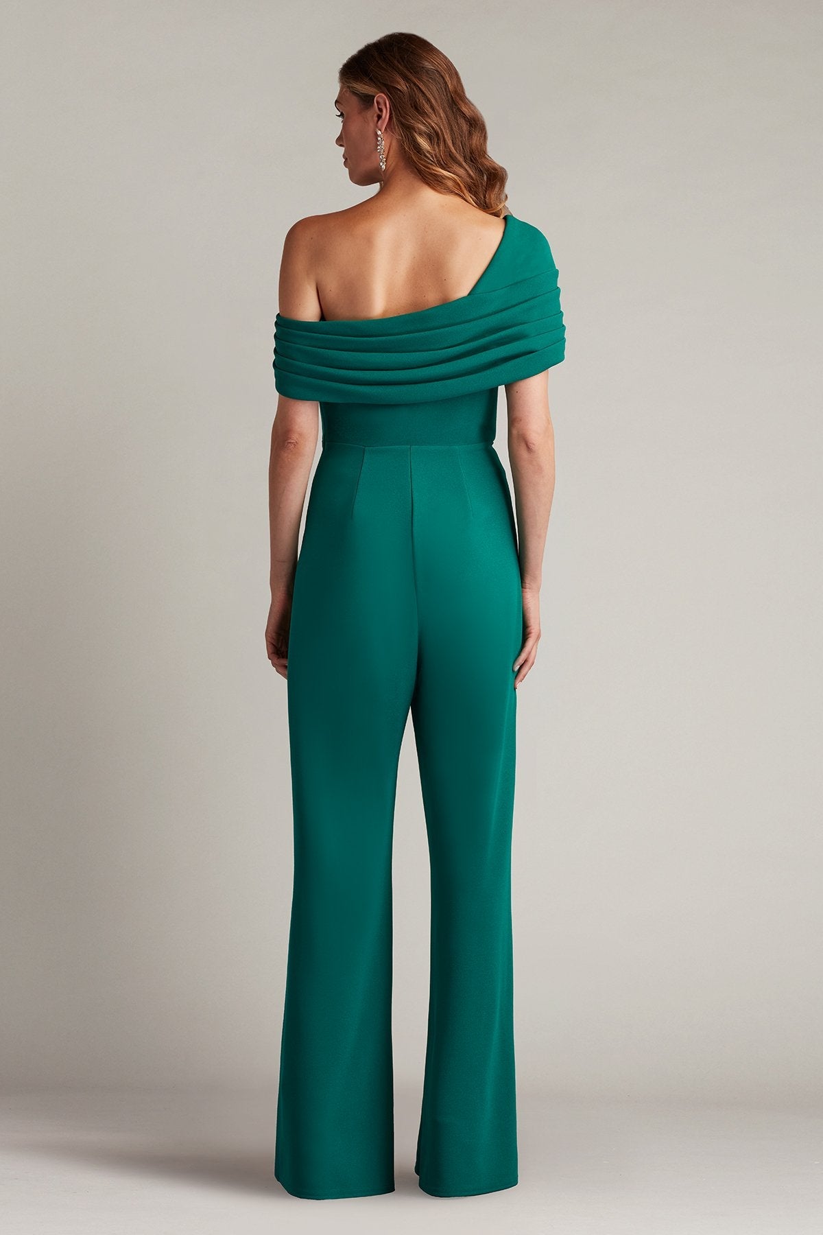 Jumpsuit Long Formal Pleated Jumpsuit Emerald