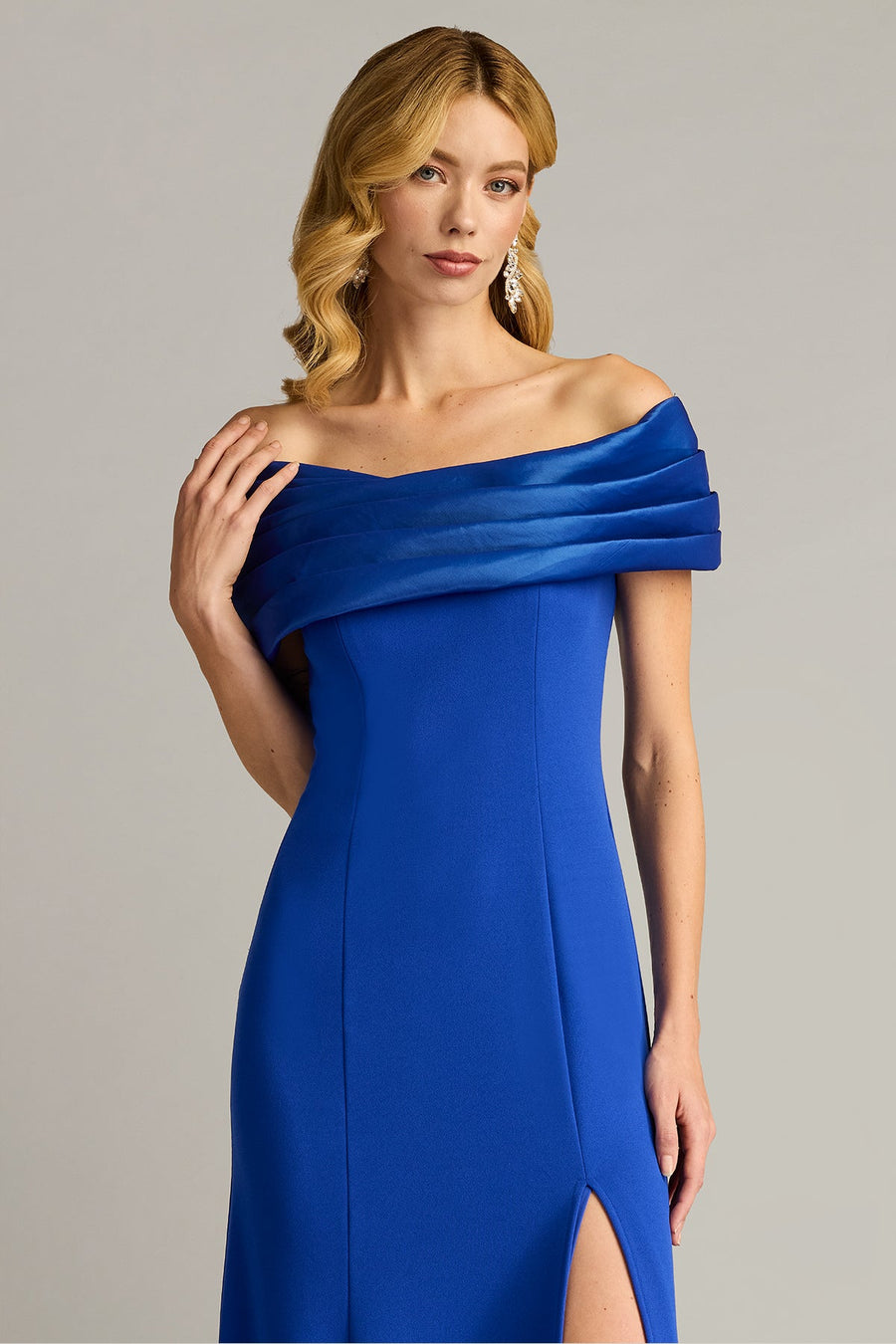 Prom Dresses Fitted Long Slit Formal Prom Dress Mystic Blue