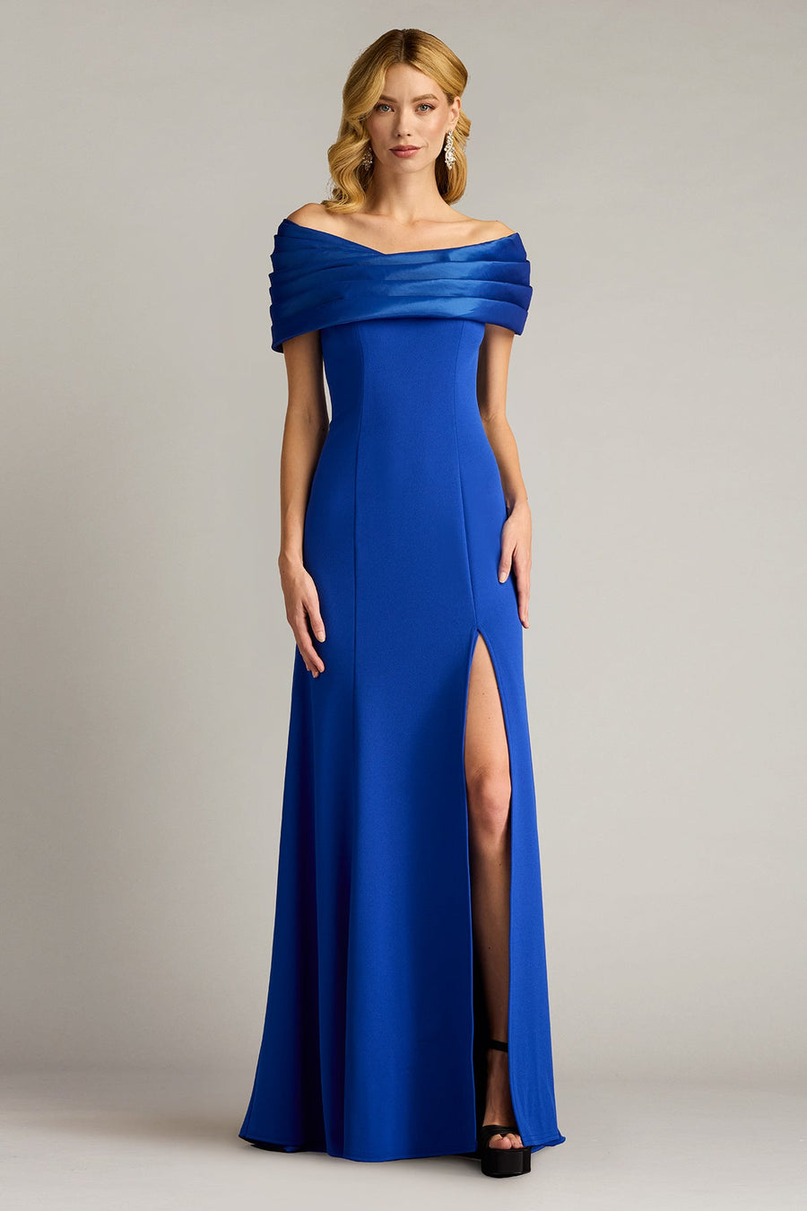 Prom Dresses Fitted Long Slit Formal Prom Dress Mystic Blue
