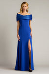 Prom Dresses Fitted Long Slit Formal Prom Dress Mystic Blue