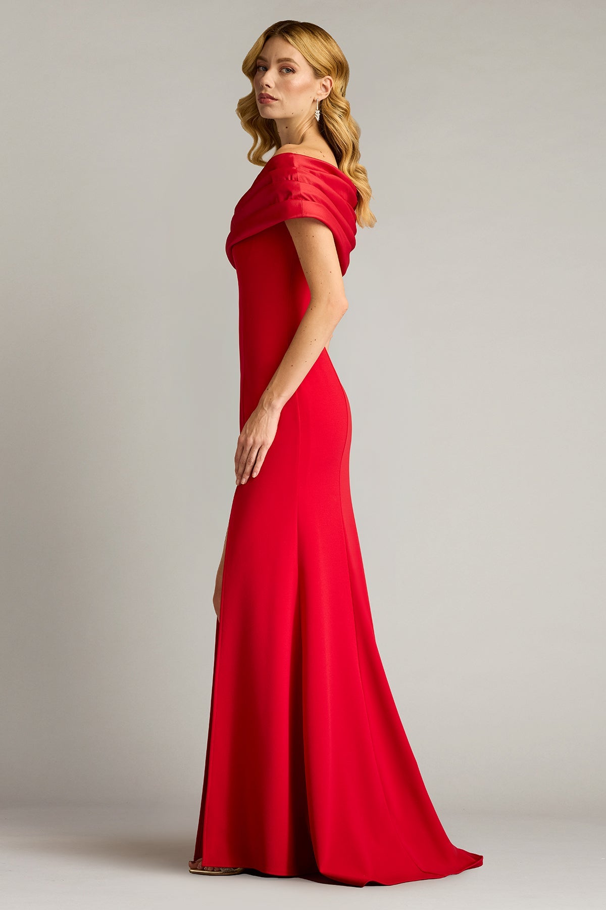 Prom Dresses Fitted Long Slit Formal Prom Dress Pomegranate