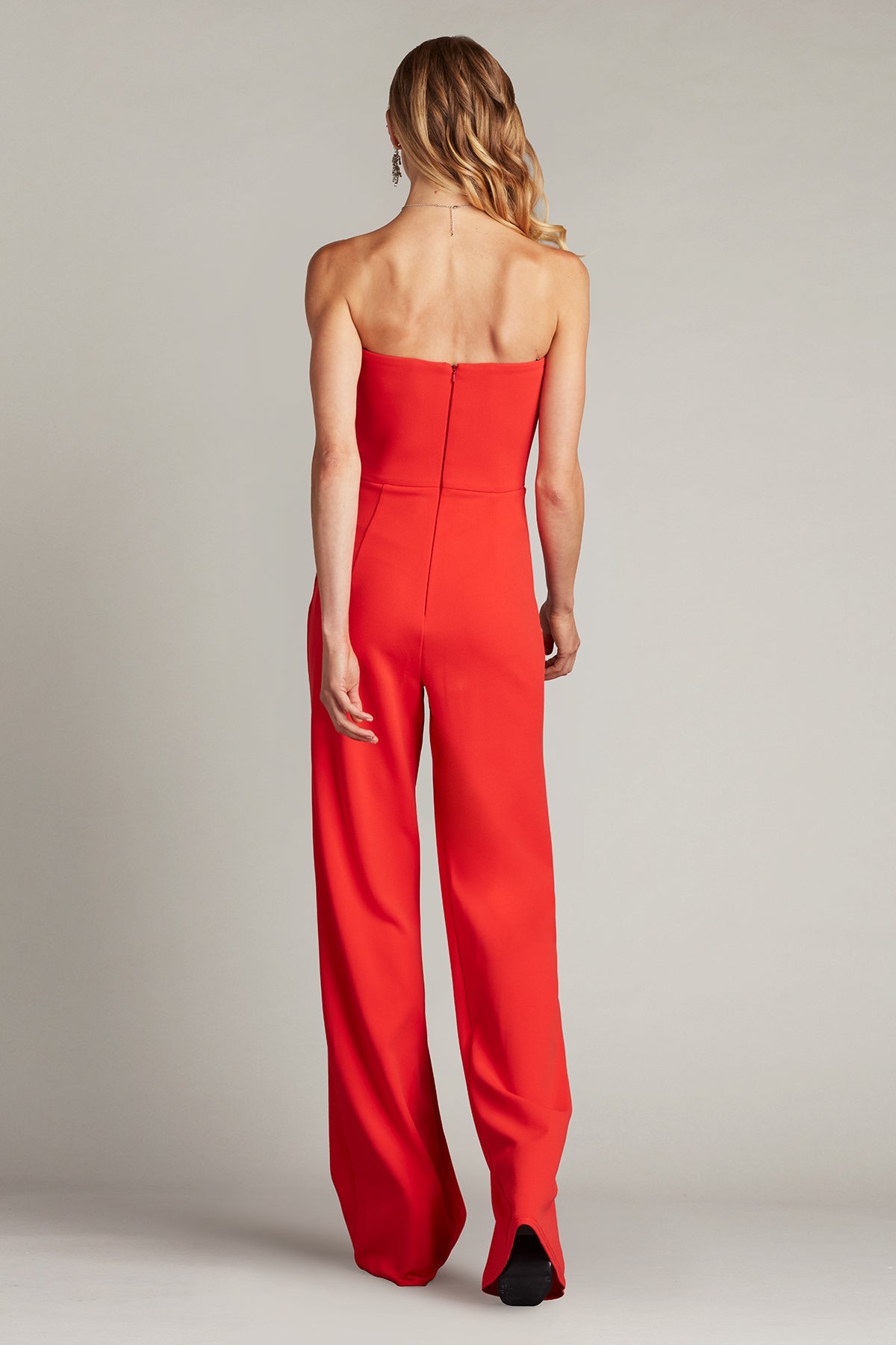 Jumpsuit Long Formal Fitted Prom Jumpsuit Red Rose