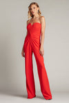 Jumpsuit Long Formal Fitted Prom Jumpsuit Red Rose