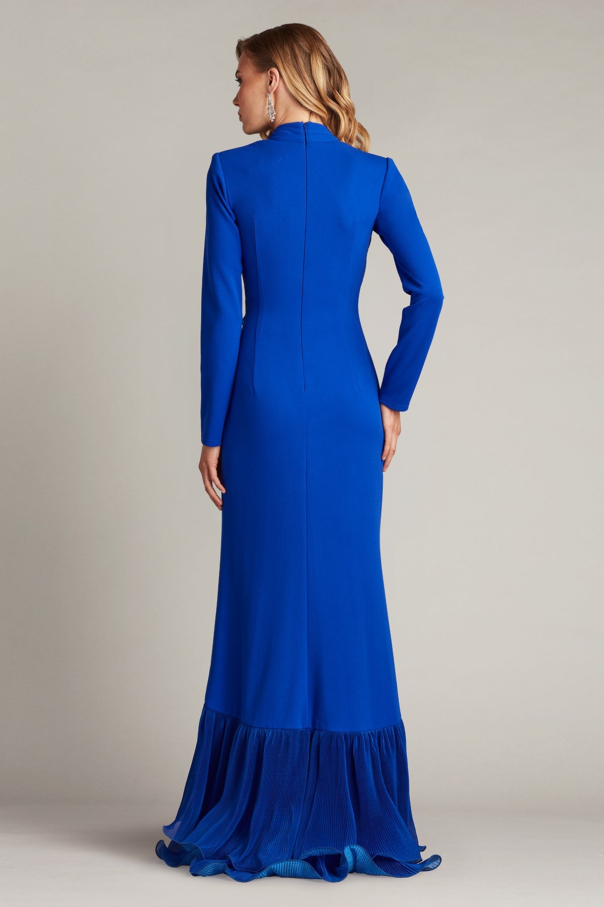 Formal Dresses Long Formal Evening Pleated Ruffle Dress Mystic Blue