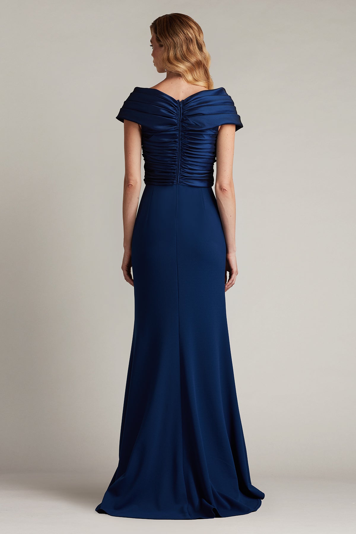 Prom Dresses Prom Long Pleated Formal Slit Dress Navy