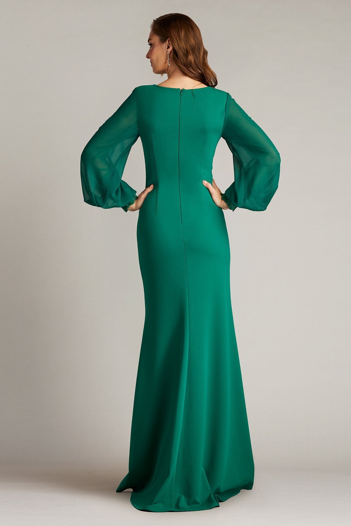 Formal Dresses Long 3D Applique Formal Evening Dress Emerald