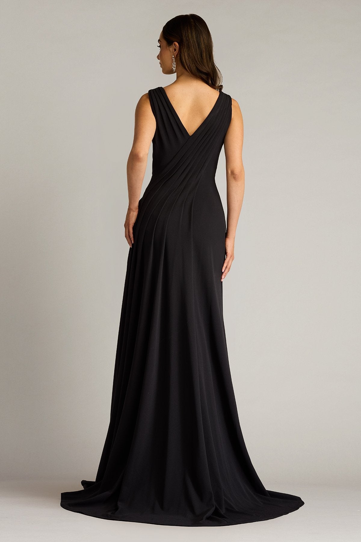 Prom Dresses Prom Long Formal Pleated Evening Dress Black Ivory